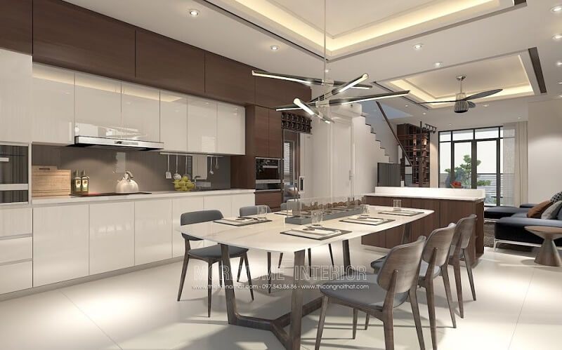 Mẫu bàn ăn gỗ cao cấp mang vẻ đẹp sang trọng cho gia chủ