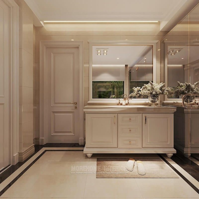 được thiết kế để phù hợp với mọi phong cách thiết kế.
Kệ tủ lavabo nhà tắm nhà vệ sinh màu trắng sang trọng được thiết kế để tương thích với mọi kiểu thiết kế.